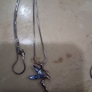 Elegant Silver Fairy Pendant Necklace